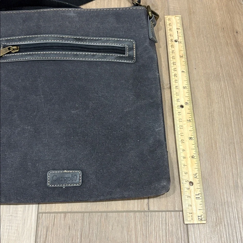 Cargoit Waxed Coated Utility Canvas Crossbody Bag